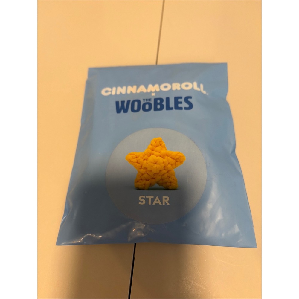 The Woobles x Cinnamoroll Star Crochet Kit Sanrio Yellow Star Accessory New